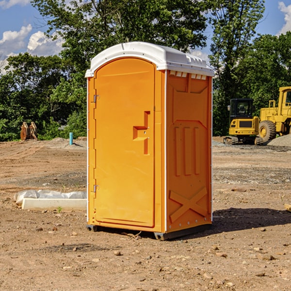 how often are the portable restrooms cleaned and serviced during a rental period in Taos Missouri